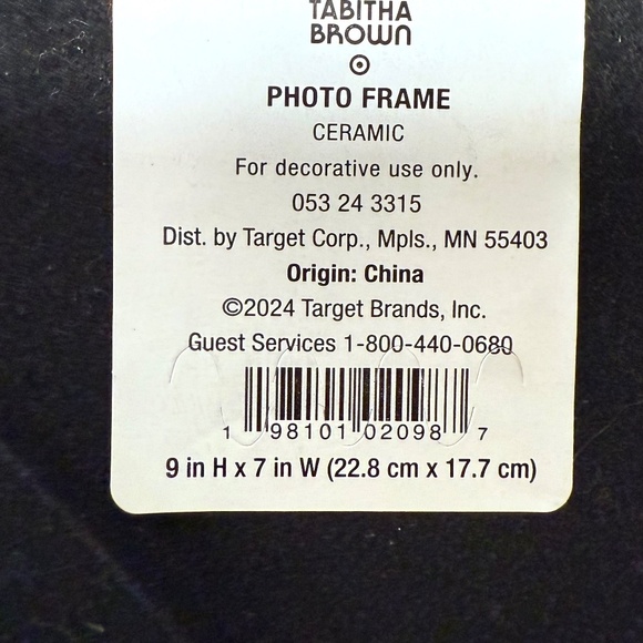 NWOT Tabitha Brown for Target 4"x6" Ceramic Silk Screen Picture Frame - Picture 3 of 3